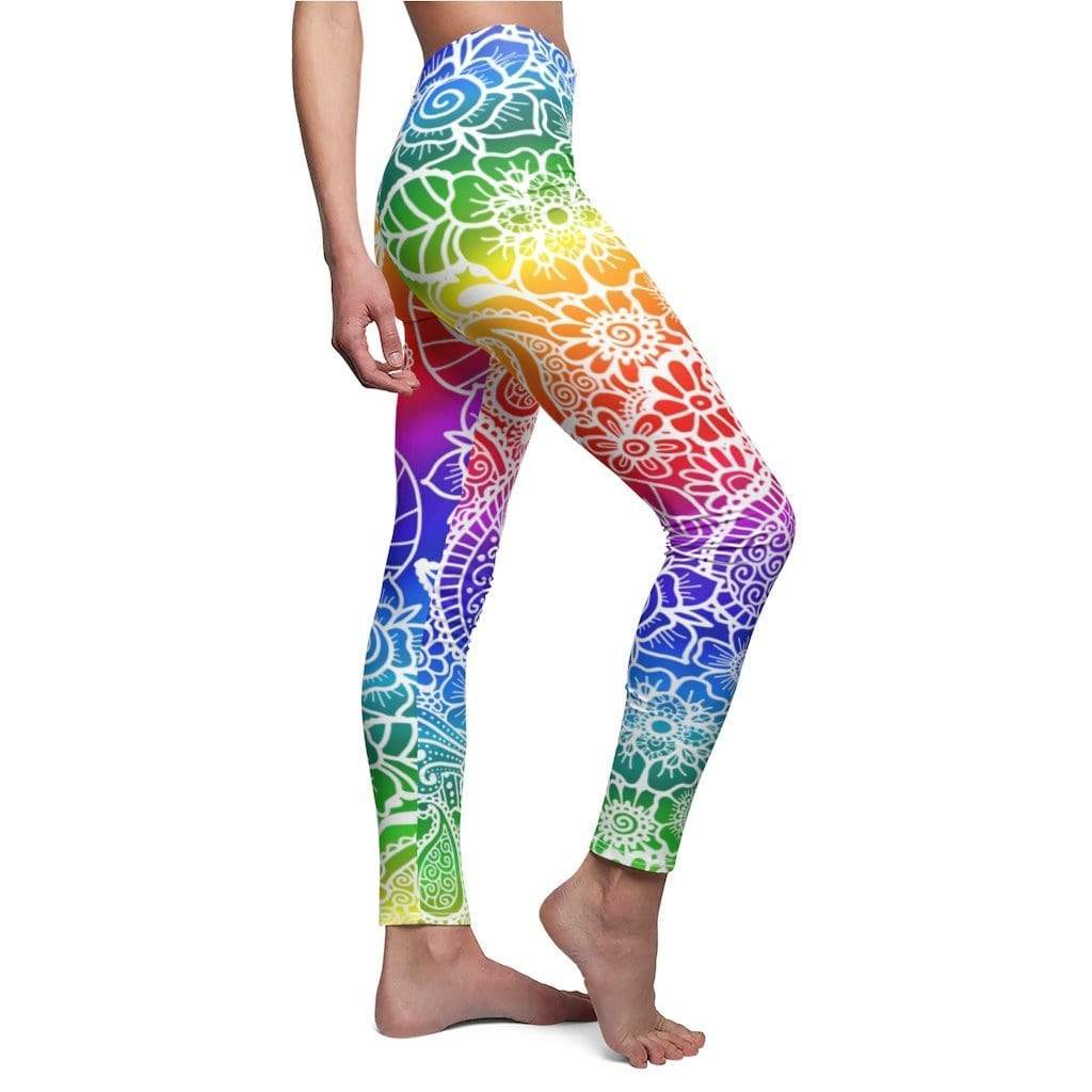 Rainbow Tie Dye Leggings Women's XS-3X With or Without Pockets Athletic  Yoga Hippie Chakra Festival Lounge Pants 
